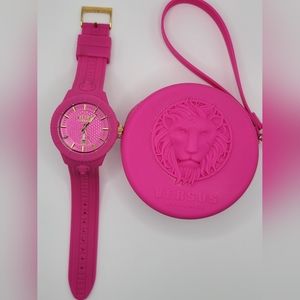 Versus Versace silicone and stainless steel watch with round case